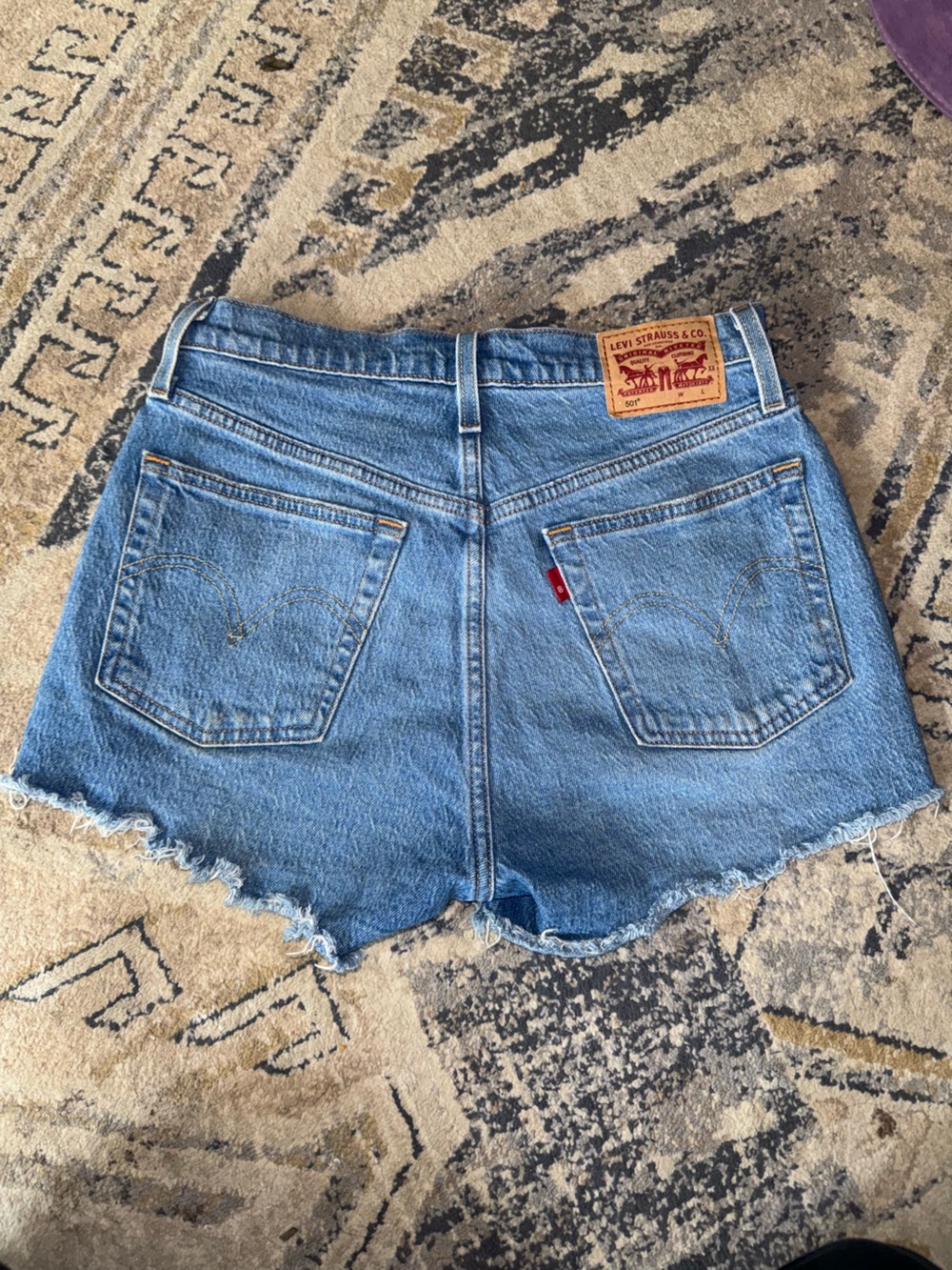 Orange Tab Y2K Levi's Light Blue Denim Cutoff Shorts